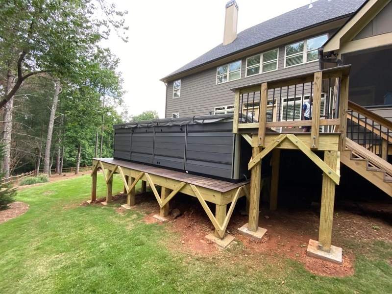 New deck framing on 6x6 posts